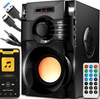 "Retoo" 15 W belaidis "Bluetooth" garsiakalbis su radijo imtuvu ir baterija, veikia 9 valandas, nešiojamasis "PartyBox" su "AUX" ir "Micro SD" kortelės įvestimi, muzikos dėžutė vakarėliui, karaoke, stereofoninis garsiakalbis telefonui, kompiuteriui, juoda