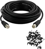 "Reulin" 8 m ilgio TV antenos kabelis Koaksialinis kabelis 8 m HDTV DVB-T DVB-T2 radijo DAB su spaustukais nuo vyriškos iki moteriškos lyties plonas 3C2V RF koaksialinis kabelis nikeliuotas juodas 8 m