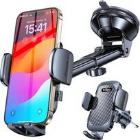 "Romuto" automobilinis mobiliojo telefono laikiklis, "Super Suction Cup", mobiliojo telefono laikiklis, pasukamas 360° kampu, mobiliojo telefono laikiklis automobiliui, prietaisų skydeliui, priekiniam stiklui, ventiliacijai, "iPhone", "Samsung", garsiakal