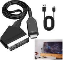 "Scart-zu-HDMI-Konverter", "Scart-zu-HDMI-Kabel", skirtas DVD grotuvui televizoriuje, "Scart-Eingang auf HDMI-Ausgangskabel mit USB-Kabel", 720/1080P, garso keitiklis HDTV monitoriui, projektoriui, VHS, "Xbox", PS3