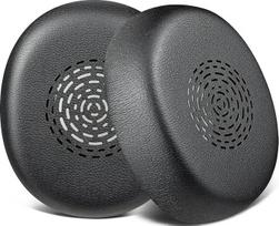 "SOULWIT" pakaitiniai "Jabra Evolve 10 On-Ear" laidinių ausinių įdėklai, pakaitiniai įdėklai su minkštesne proteino oda - juodi