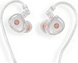 "Surfans In-Ear Monitor" (IEM) ausinės su hibridiniais garsiakalbiais (9,2 mm dinaminiai ir subalansuoti armatūriniai), etaloninio derinimo, skirtos įrašymui, muzikos kūrimui ir kritiniam klausymuisi