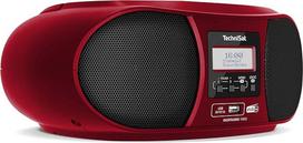 "TechniSat DIGITRADIO 1990 Stereo Boombox" su DAB+/FM radijo imtuvu ir CD grotuvu ("Bluetooth" garso transliacija, ausinių lizdas, USB, AUX jungtis, įkrovimo funkcija, laikrodis, 2 x 1,5 W išėjimo galia) Raudona