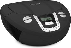 "TechniSat VIOLA CD-1" nešiojamas CD Boombox FM radijo imtuvas vaikams, CD grotuvas, "Bluetooth" priėmimas, AUX, 2 x 1 W RMS, maitinamas iš tinklo ir akumuliatoriaus, juodas
