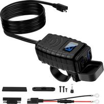 "Thlevel" USB C lizdas 12 V motociklo įkroviklis 48 W QC3.0 ir PD Type-C su perjungimo LED voltmetru, skirtas 12 V-24 V automobiliui, namelis ant ratų, automobilis, valtis