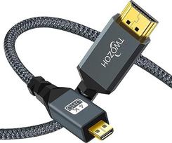 "Twozoh" "Micro HDMI" ir HDMI kabelis 1 m, didelės spartos HDMI ir "Micro HDMI" pintas laidas, palaikantis 3D 4K/60Hz 1080p