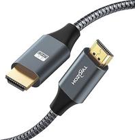"Twozoh" 4K HDMI kabelis 7,5 m, didelės spartos HDMI ir HDMI kabelis, pintas HDMI 2.0 kabelis, suderinamas su PS5, PS3, PS4, kompiuteriu, projektoriumi, HDTV, "Xbox