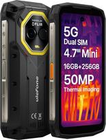 "Ulefone Armor Mini 20T Pro 5G Thermography (Lepton 3.5) Lauko išmanusis telefonas delnų dydžio, 16GB + 256GB, 6200mAh baterija, belaidis įkrovimas, 50MP kamera, 4,7 colio HD+, IP68 termovizorius "Android 14", NFC