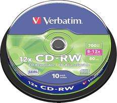 "Verbatim" 43480 - CD-RW 12x 10 vnt.