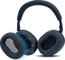 "WC SweatZ XM6" - patentuotos silikoninės apsaugos nuo prakaito ausų pagalvėlės, suderinamos su "Sony WH-1000XM6" pagal "Wicked Cushions" | Atsparus prakaitui ir lengvai skalbiamas | Vidurnakčio mėlyna