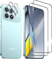 "Xiaomi Poco F8 Pro" ekrano apsauga, skirta grūdintam stiklui, 2 ekrano apsaugų ir 2 kameros apsaugų pakuotė, 9H ekrano apsauga, "Ultra HD" grūdinto stiklo plėvelė, apsauganti nuo įbrėžimų, apsauganti nuo įskilimų