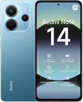 "Xiaomi Redmi Note 14" išmanusis telefonas, 6 + 128GB, mėlynos spalvos, 108 MP dirbtinio intelekto kameros sistema, 5500 mAh baterija, 120 Hz apsaugos nuo akių ekranas, dirbtinio intelekto funkcijos (įkroviklis neįtrauktas)
