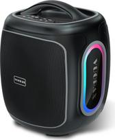 120 W galios nešiojamasis "Bluetooth" garsiakalbis, 6,5 colio didelis žemų dažnių garsiakalbis, lauko vakarėlių muzikinė dėžutė su IP65 apsauga nuo vandens, žemų dažnių stiprinimas, 18 000 mAh baterija, 30 val., BT 5.4, RGB žibintai, paplūdimiui, sodui