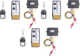 12V 24V atkūrimo belaidžio gervės nuotolinio valdymo komplektas sunkvežimiui ATV SUV "Handset Switch Controller" universalus elektrinis "Smart Winch" belaidis nuotolinio valdymo jungiklis su 3 imtuvais 3 nuotolinio valdymo raktai