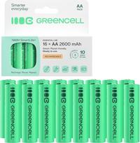 16 x AA R6 2600mAh Ni-Mh baterijos su žaliaisiais elementais