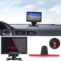 18 mm objektyvas Aukščiausios kokybės atbulinės eigos kamera + 7 colių TFT LCD ekranas Automobilio monitorius Stabdžių žibintas Automobilio stogo atbulinės eigos kamera, skirta VW T5 Bus Transporter Multivan Caravelle