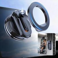2-in-1 magnetinis mobiliojo telefono laikiklis automobilyje "Magsafe", vakuuminis siurbimo puodelis ir magnetinis pagrindas, "iPhone" ir "Android" automobiliniai priedai, nešiojamas automobilyje, virtuvėje ir sporto salėje