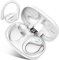 2026 "Bluetooth" ausinės ausyse Sportas, 75 valandų ausinės belaidis "Bluetooth 5.4", 3D stereofoninis bosas belaidės ausinės, IP-X8 vandeniui atsparios ausinės, 4 ENC triukšmo slopinimo ausinės, USB-C ausinės Bėgimo sporto salė