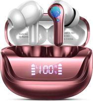 2026 "Bluetooth" ausinės, 50 valandų trukmės belaidės ausinės su LED ekranu, belaidės "Bluetooth 5.4 HiFi Stereo" ausinės, IP7 vandeniui atsparios ausinės, ausinės į ausis su ENC triukšmo slopinimu