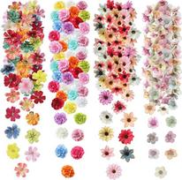 217 vienetų Mini gėlių šilko galvos Daisy dirbtinės rožės Daisy dirbtinės gėlės amatams Rožių gėlės Slyvų žiedų galvos Saulėgrąžų vestuvių 2-4cm (žavinga spalva)