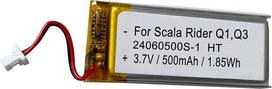 3,7 V 500 mAh baterija, skirta "Cardo Scala Rider Q1 Q3 Schuberth" "Bluetooth" ausinėms, pakaitinė "Rider Solo FM Scala Rider Q3" BAT00003 baterija