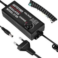 3V-24V reguliuojamas maitinimo šaltinis: Universalus maitinimo šaltinis Reguliuojamas maitinimo adapteris AC/DC Universalus maitinimo šaltinio adapteris 3A 72W su LED įtampos ekranu ir 14 vnt. adapterio kištukų.