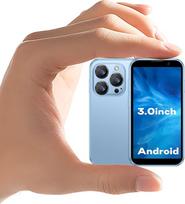 3G mažieji mobilieji telefonai, vaikiški išmanieji telefonai, "Android 9.0", 3,0 colių ekranas, 2GB RAM, 16GB ROM, 5,0 megapikselių, 900 mAh baterija, veido aptikimas, nešiojamasis mobilusis telefonas (XS18 Blue)