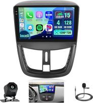 4 + 128G Android automobilinis radijas su ekranu Peugeot 207 2006-2015 Belaidis Carplay Android automobilis, automobilinis radijas su navigacija, 9 colių ekranas/FM/RDS/atsukimo kamera