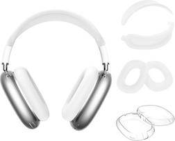 4 apsauginių dėklų, suderinamų su "AirPods Max" dangteliu, pakuotė - apsauginis dangtelis nuo įbrėžimų, skirtas "AirPods Max" ausinių priedų dėklams (baltas)