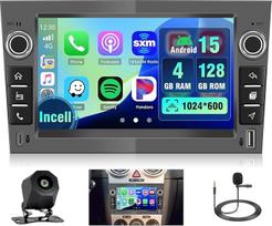 4+128G "Android" automobilinis radijas su ekranu "Opel Astra H/Zafira B/Corse C D Wireless Carplay", automobilinis radijas su navigacija, 7 colių įstrižainės ekranas "Android Car/FM/RDS/Reversing Cam (Iron Grey)