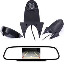 4,3 colių galinio vaizdo veidrodžio monitorius + galinio vaizdo kamera Transporteris 3-iajame stabdžių žibinte HD atbulinės eigos kamera Mercedes Sprinter Citroen Dacia Fiat Ford Ford Hyundai Isuzu Iveco Nissan Opel Renault Seat Skoda Toyota VW