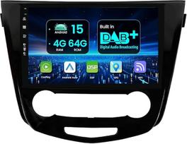 4G+64G Android 15 Autoradio Für Nissan X-Trail/X Trail/T32/Qashqai 2 J11 2013-2017 10 Zoll IPS Stereo mit GPS Navi Carplay Android Auto Touchscreen WiFi BT Bildschirm Multimedia Radio SWC