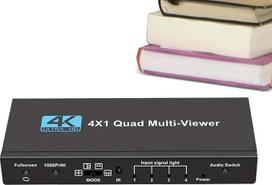 4K žiūrovas Split Screen TV - vientisas keturių ekranų adapteris Ekrano valdiklis Ultra HD vaizdo sienos procesorius, skirtas konsolėms Namų priedai Teatras Apsauga Tiesioginis transliavimas