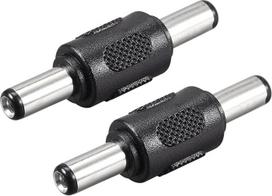 5,5 mm x 2,1 mm vyriškos ir vyriškos nuolatinės srovės maitinimo lizdo adapterio statinės jungties jungtis CCTV kamerai 2 pakuotės