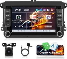 8 branduolių 7 colių "Android" automobilinis radijas VW Passat B6 Polo Golf 5 6 Skoda Seat Touran Tiguan, 4+64G stereofoninis radijas CarPlay Android automobilinis radijas su Bluetooth GPS EQ WiFi atbulinės eigos kamera, DAB palaikymas