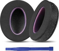 Adhiper Ersatz-Ohrpolster für Sony WH-XB900N, WH-CH720N, WH-CH710N, WH-CH700N, MDR-RF895RK Kopfhörer, Ohrpolster mit Kühlgel und Komfortschaumstoff, Schwarz & Lila Sonderedition