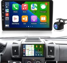 Android Autoradio für FIAT Ducato 3 / Peugeot Boxer 2 / Citroën Jumper 2 (2011-2022), 9 Zoll IPS Touchscreen mit Wireless CarPlay & Android Auto, GPS, WiFi, DSP, FM RDS, AHD Rückfahrkamera & Mikrofon