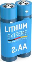 ANSMANN Extreme ličio baterija AA Mignon, 2 vnt., 1,5 V, LR6 - didelės talpos, itin lengva, 700 % daugiau energijos