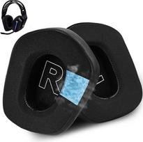 Aušinimo gelio pakaitiniai ausų įdėklai "Logitech G733 G535 G335 Lightspeed" belaidžių žaidimų ausinių ausinių įdėklai, skirti "Logitech G733 G535 G335 Lightspeed" belaidėms žaidimų ausinėms, patvarus ledo šilko audinys, izoliuojantis triukšmą (juodas)
