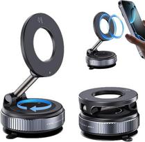 Automobilinis mobiliojo telefono laikiklis "Magsafe" - 360° kampu besisukantis magnetinis laikiklis mobiliajam telefonui automobilyje su vakuuminiu siurbtuku, stipriai sukibęs su visais mobiliaisiais telefonais (juodas)