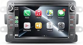 Automobilinis radijas su belaidžiu CarPlay ir "Android Car", skirtas Dacia Sandero Duster Logan Dokker Capture Renault radijas su jutikliniu ekranu Bluetooth FM atbulinės eigos kamera Linux sistema