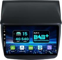 Autoradio Android 15 Für Mitsubishi Pajero Sport 2 L200 Triton 2008-2016- Eingebaut DAB+ Carplay/Android Auto/DSP -4G+64G -Kamera+ MIC- 9 Zoll IPS Lenkradsteuerung RDS WiFi BT
