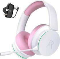 Belaidės žaidimų ausinės "Xbox Series X|S", "Xbox One", "Xbox One", PS5, PS4, triukšmą slopinančios "Bluetooth 5.3" belaidės žaidimų ausinės, kompiuterio ausinės su mikrofonu, 3D erdvinis garsas, 45 val. baterija, baltos rožinės spalvos