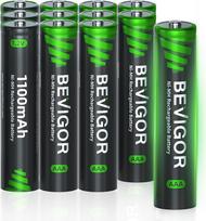 BEVIGOR AAA akumuliatoriai, 1100 mAh 1,2 V akumuliatorius, didelės talpos, AAA NiMH įkraunami akumuliatoriai, 12 vnt., iš anksto įkrauti