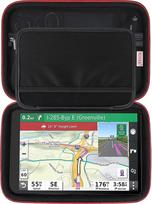 BOVKE juodas kietas dėklas "Garmin DezL OTR1000/OTR1010/RV1090" GPS navigacinei sistemai 10" tinklinis krepšys su USB kabeliu