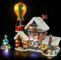 BRIKSMAX LED apšvietimas "Lego Post Office of Santa 10339", suderinamas šviesos rinkinys statybiniams blokeliams - be "Lego" rinkinio, aukščiausios kokybės dekoratyvinis apšvietimas modelių gamybai, skirtas namų dekoravimui, dovana suaugusiesiems