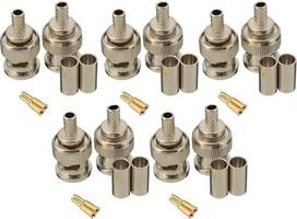 BW 10 x BNC MALE CRIMP-ON CRIMP-ON jungtys RG59 CCTV DVR