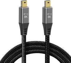 Cablecc Mini DisplayPort 1.4 8K 60Hz kabelis Ultra HD UHD 4K 144Hz Mini DP į MiniDP kabelis 7680 x 4320, skirtas vaizdo įrašams, kompiuteriams, nešiojamiesiems kompiuteriams, televizoriams