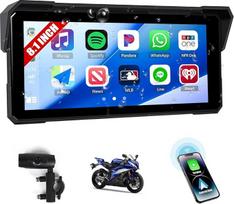 CAMECHO belaidis "Carplay" 8,1 colio "Moto" ekranas su "Android" automobilyje IP68 atsparus vandeniui, jutiklinio ekrano navigatorius su "Bluetooth Airplay" "Android Cast EQ Sound" Plačiai pritaikomas + 1600 x 600 HD