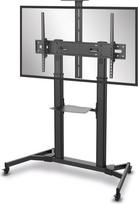 CONECTO LM FS03B Profesionalus televizoriaus stovas plokščiam LCD LED plazminiam ekranui, reguliuojamas nuo 60 iki 100 colių (152 ~ 100 cm, iki 100 kg), maksimali VESA 1000x600 mm, plienas, juodas